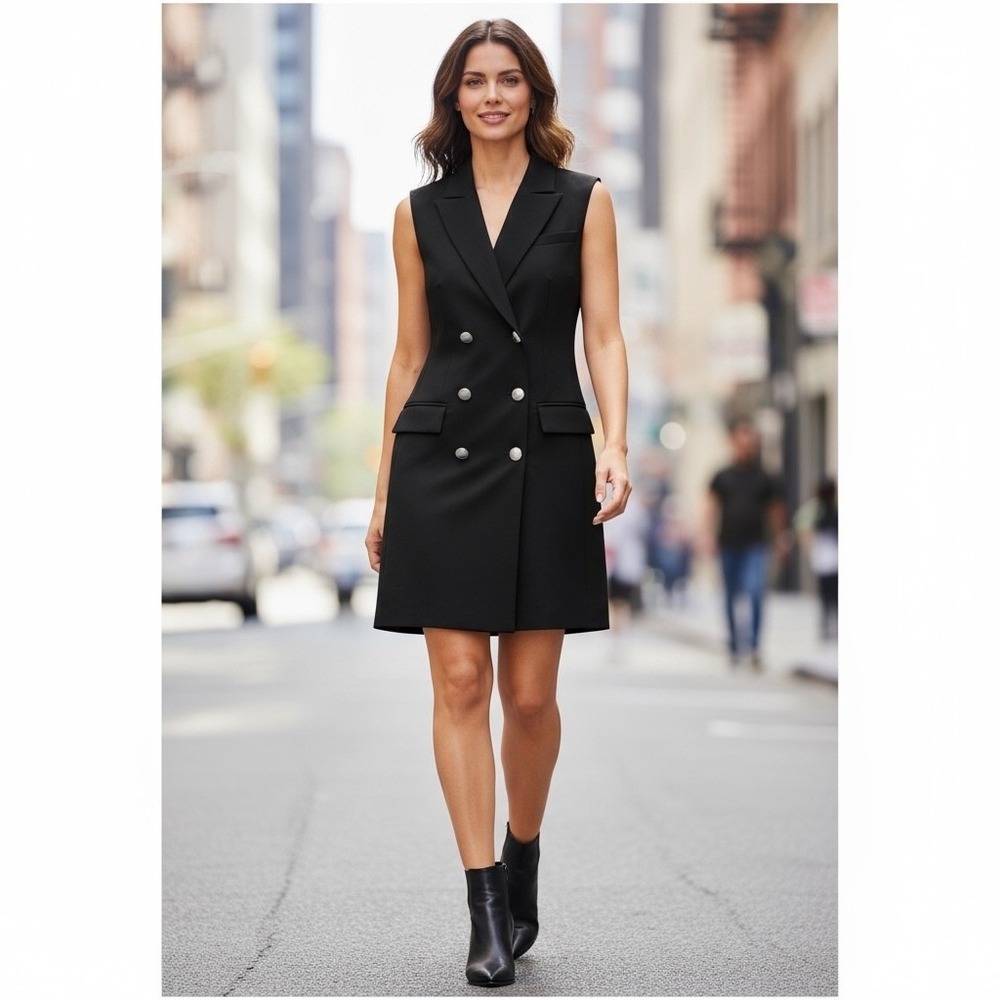 L'AGENCE Keely Black Double Breasted Blazer‎ Tuxedo Dress Party Formal NWT - Picture 13 of 13